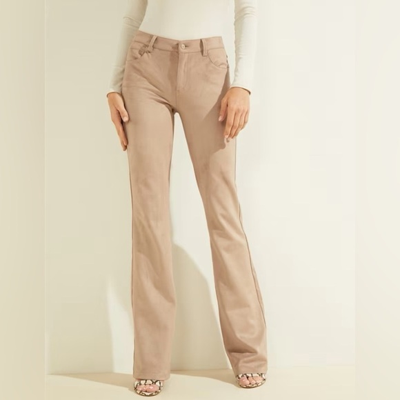 Guess Faux Suede Bootcut Pant - 26 - Picture 1 of 8